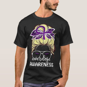 Awareness Outfit Messy Hair Bun Women T-Shirt