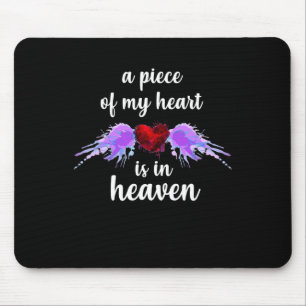 Awareness Piece Of My Heart In Heaven Mouse Mat