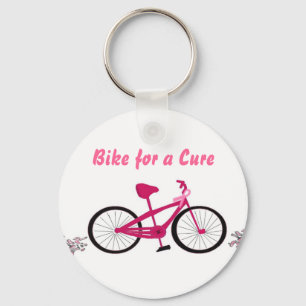 Awareness Pink Bicycle Key Ring