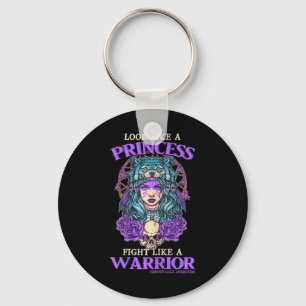 Awareness Princess Fight Like A Warrior Key Ring