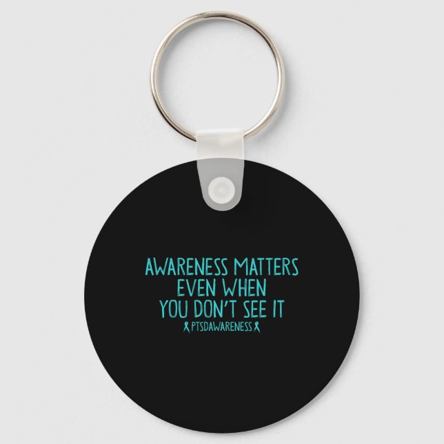 Awareness Problems Ptsd Veteran Trauma Survivor Wa Key Ring (Front)