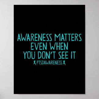Awareness Problems Ptsd Veteran Trauma Survivor Wa Poster