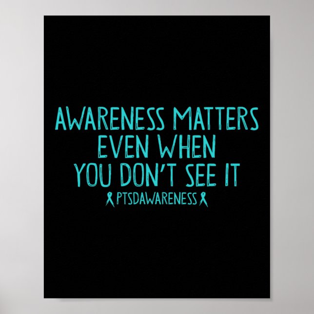 Awareness Problems Ptsd Veteran Trauma Survivor Wa Poster (Front)