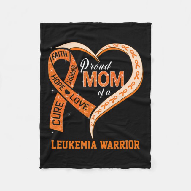 Awareness Proud Mum Of A Leukaemia Warrior 1  Fleece Blanket (Front)