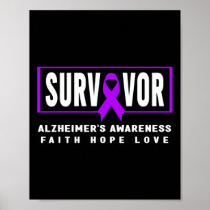 Awareness - Purple Alzheimerheimer’s Survivor Poster