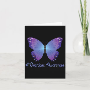 Awareness Purple Butterfly Drug Addiction Recovery Card