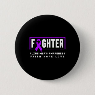 Awareness - Purple Heimer’s Fighter 6 Cm Round Badge