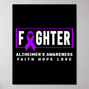 Awareness - Purple Heimer’s Fighter Poster