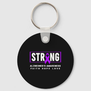 Awareness - Purple Heimer’s Strong  Key Ring