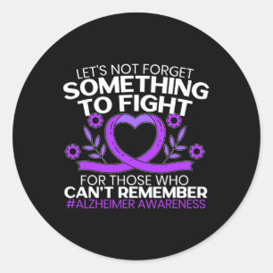 Awareness Purple Ribbon 2  Classic Round Sticker