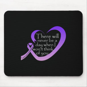 Awareness Purple Ribbon  Mouse Mat