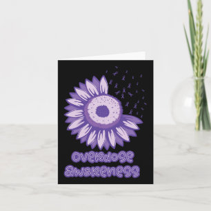 Awareness Purple Ribbon Opioid Card