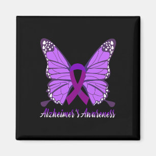 Awareness Purple Ribbon The End Of Heimer' Magnet