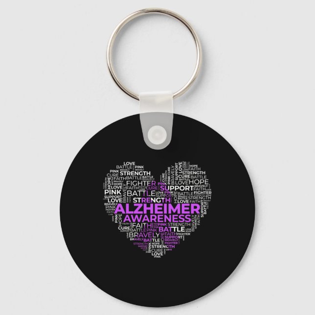 Awareness Purple Ribon  Key Ring (Front)