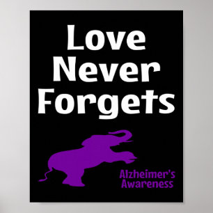 Awareness Purple Support Love Never Forgets Poster