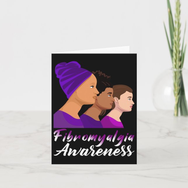 Awareness Purple Women Support 1  Card (Front)