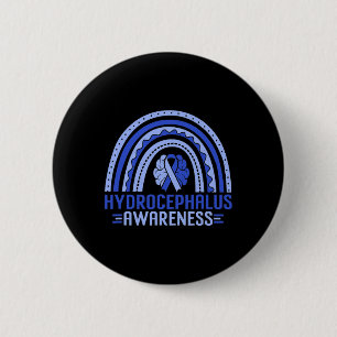 Awareness Rainbow Blue Ribbon Warrior Support 6 Cm Round Badge