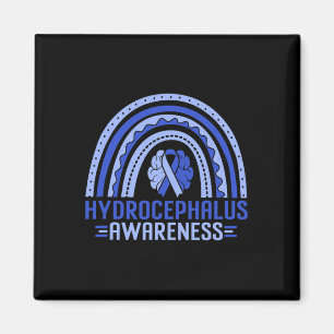 Awareness Rainbow Blue Ribbon Warrior Support Magnet