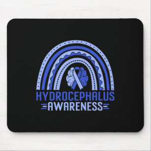 Awareness Rainbow Blue Ribbon Warrior Support  Mouse Mat