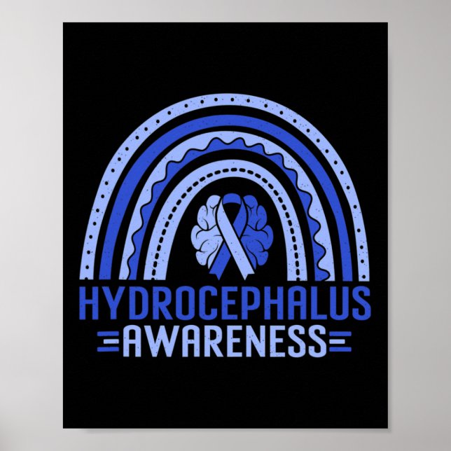 Awareness Rainbow Blue Ribbon Warrior Support  Poster (Front)