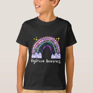 Awareness Rainbow Dyslexic Reading Therapy T-Shirt