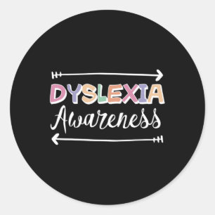 Awareness Reading Disorder Disability Spelling Classic Round Sticker
