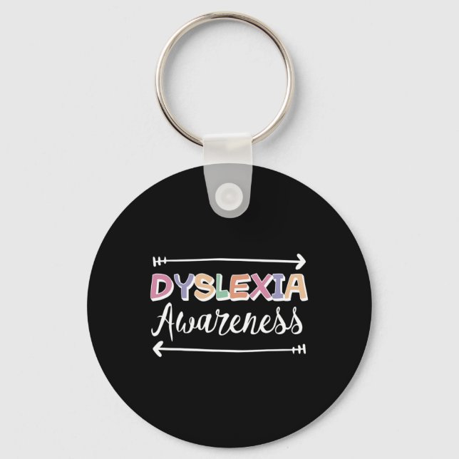 Awareness Reading Disorder Disability Spelling  Key Ring (Front)