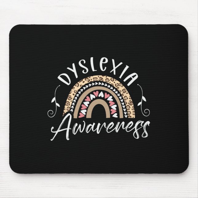 Awareness Reading Disorder Dyslexia Therapist  Mouse Mat (Front)
