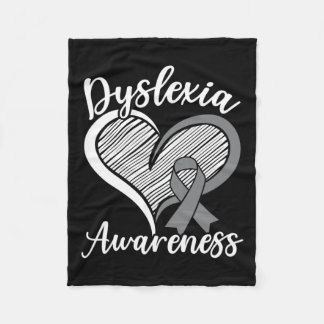 Awareness Reading Disorder Learning Disability 3  Fleece Blanket