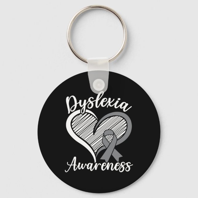 Awareness Reading Disorder Learning Disability 3  Key Ring (Front)