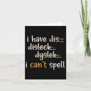 Awareness Reading Disorder Learning Disability 5  Card
