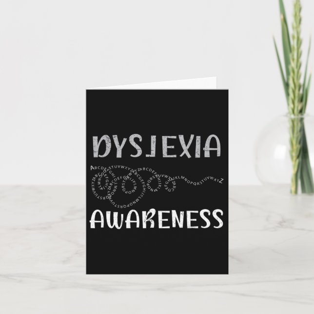 Awareness Reading Disorder Learning Disability 6  Card (Front)