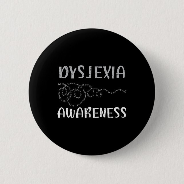 Awareness Reading Disorder Learning Disability 6  Cm Round Badge (Front)
