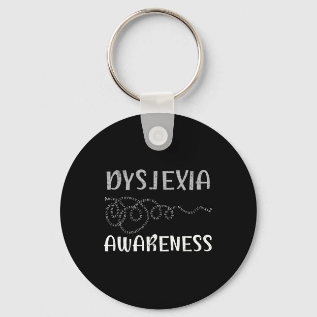 Awareness Reading Disorder Learning Disability 6  Key Ring (Front)
