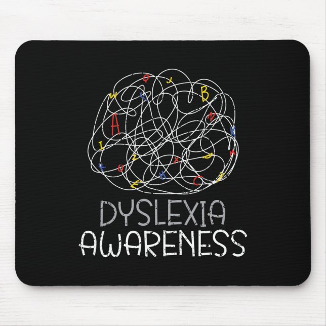 Awareness Reading Disorder Learning Disability  Mouse Mat (Front)