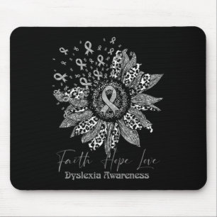 Awareness Retro Sunflower Faith Hope Love Warrior Mouse Mat