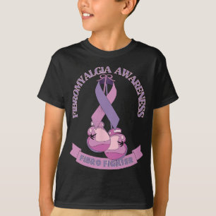 Awareness Ribbon Boxing Gloves Fibro Fighter T-Shirt