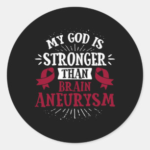 Awareness Ribbon - Brain Aneurysm Classic Round Sticker