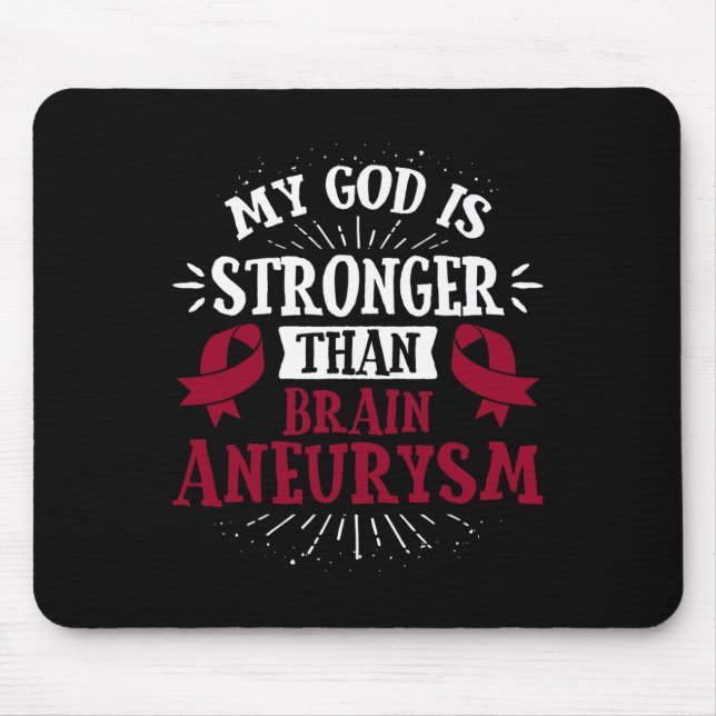 Awareness Ribbon - Brain Aneurysm  Mouse Mat (Front)