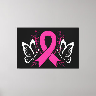 awareness ribbon breast cancer awareness  canvas print