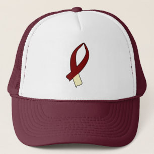 Awareness Ribbon (Burgundy & Cream) Trucker Hat