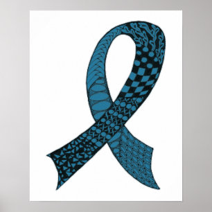 Awareness Ribbon Custom Colours Poster