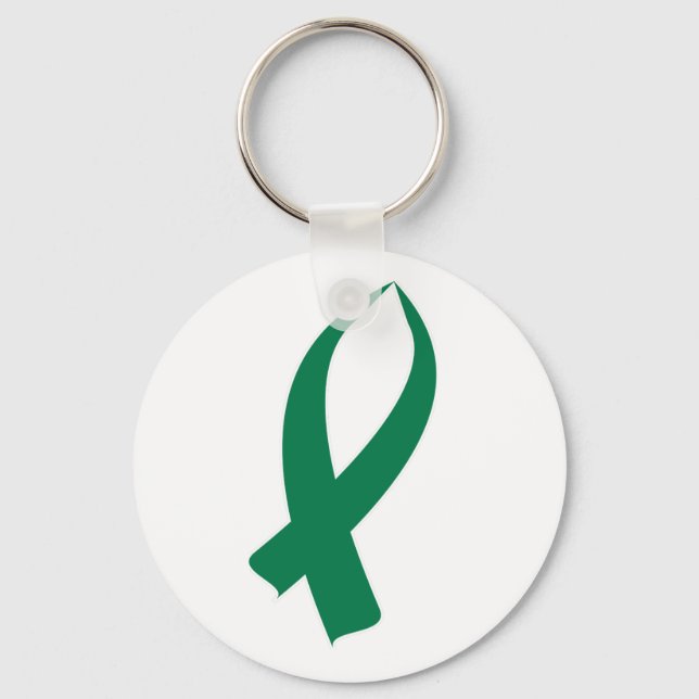 Awareness Ribbon (Green) Key Ring (Front)