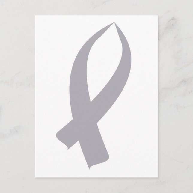 Awareness Ribbon (Grey) Postcard (Front)