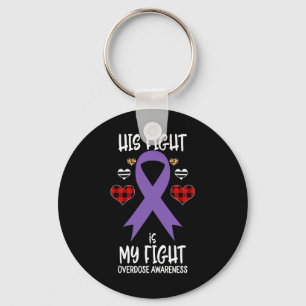Awareness Ribbon His Fight Is My Fight Warrior Sup Key Ring