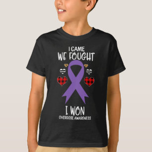 Awareness Ribbon I Came We Fought I Won Christmas T-Shirt