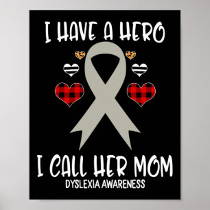 Awareness Ribbon I Have Hero Call Her Mum  Poster