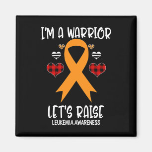 Awareness Ribbon I'm Warrior Let's Raise Support  Magnet