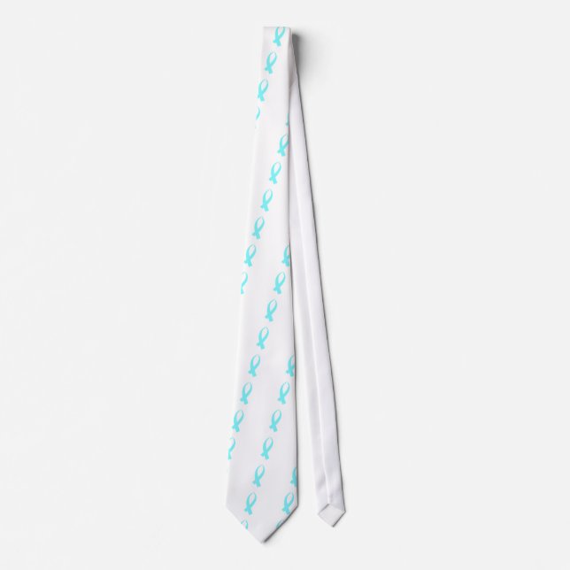 Awareness Ribbon (Light Blue) Tie (Front)