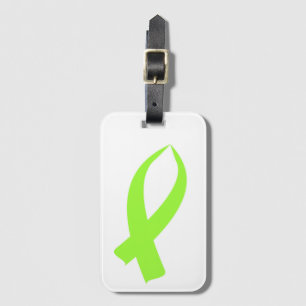Awareness Ribbon (Lime Green) Luggage Tag
